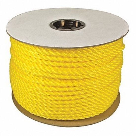 Picture of Orion Ropeworks Inc 1/2 X 600 Twisted Polylite Yellow Part# - 350160-Yel-00600-R0285