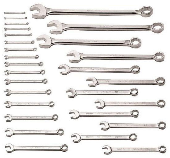 Picture of Wright Tool 28-Pc. Metric Combination Wrench Set-12-Pt. Part# - 760