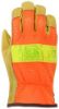 Picture of Mcr Safety Large Orange Hi-Viz Meshback Work Glove  Pig... Part# - 34111L