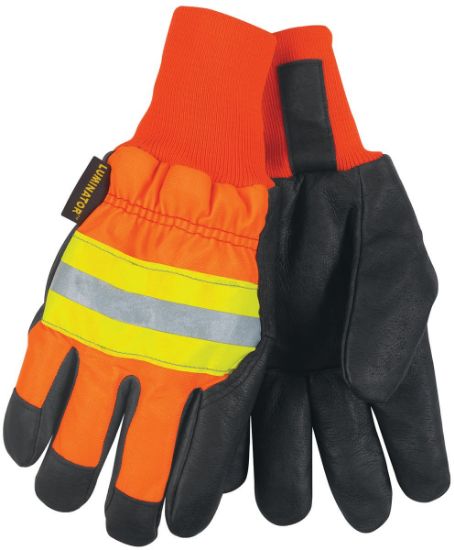 Picture of Mcr Safety Small Premium Grade Pigskin Luminator Glove  ... Part# - 34411S