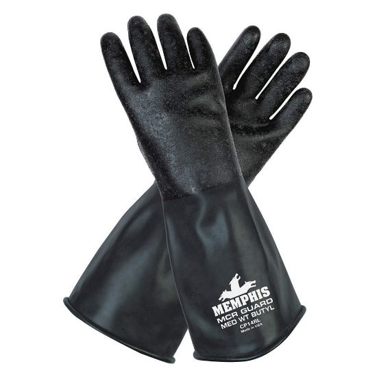 Picture of Mcr Safety Medium Mcr Guard 14" Glove 14 Mil Rough Part# - Cp14Rm