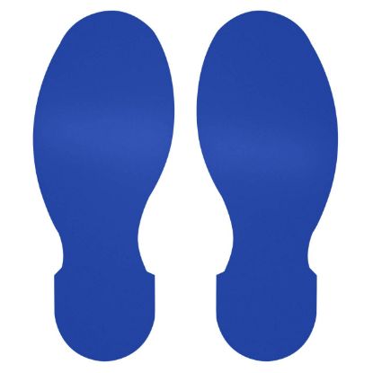 Picture of Brady® 10 In X 3.5 In Blue Footprint 10/Pkg Part# - 104408