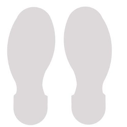 Picture of Brady® Floor Footprints - 10Inx 3.5In White Toughstrip Part# - 104411