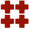 Picture of Brady® 2 In X 5 In B514 Red Floor Crosses 20/Pkg Part# - 104466