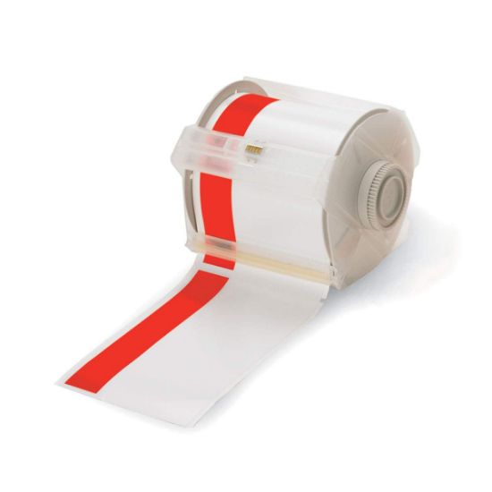 Picture of Brady® Tape 4" X 100' Red/Orange Stripe For Global Mark Part# - 113161