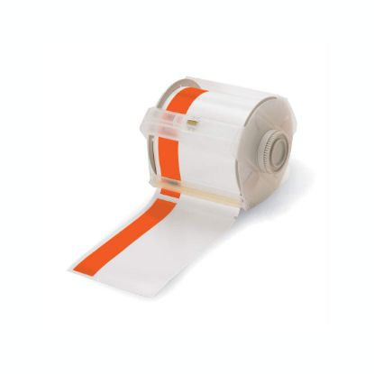 Picture of Brady® Tape 4" X 100' White/Orange Stripe For Global Ma Part# - 113162