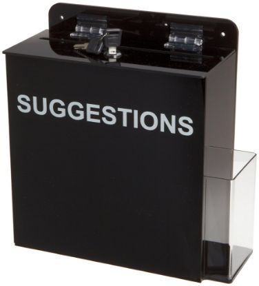 Picture of Brady® Suggestion Box  Acrylic Table Or Wall Mount Part# - Mc111E