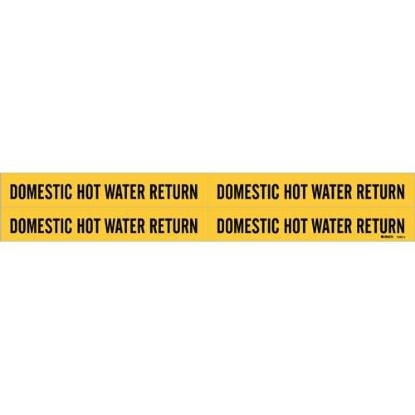 Picture of Brady® Card Of Domestic Hot Water Return Self Sticking Part# - 91986