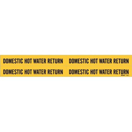 Picture of Brady® Card Of Domestic Hot Water Return Self Sticking Part# - 91986