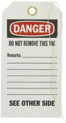 Picture of Brady® Accident Prevention Tags Part# - 86632