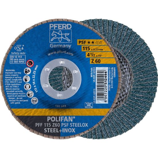 Picture of Pferd 4-1/2 X 7/8 Polifan Psfzirc Flat 40G Part# - 62014