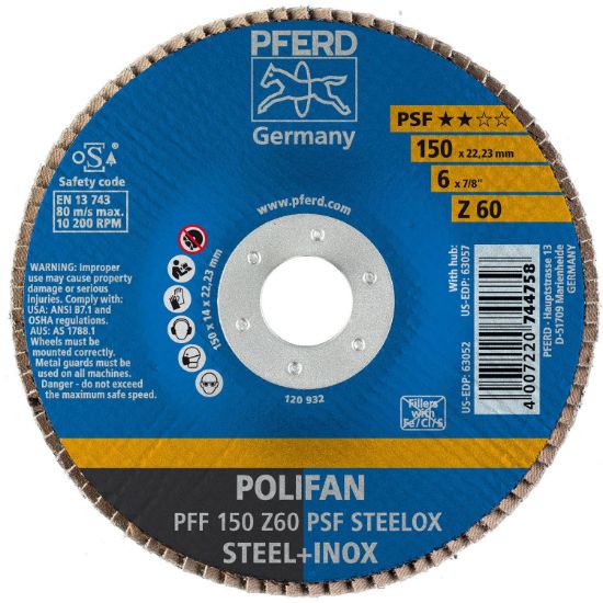 Picture of Pferd 6 X 7/8 Polifan Psf Zircflat 40G Part# - 63051