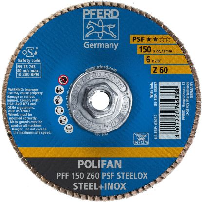 Picture of Pferd 6 X 5/8-11Polifan Psf Zirc Flat 60G Part# - 63057