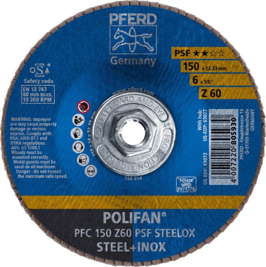 Picture of Pferd 6 X 5/8-11Polifan Psf Zirc Conical 40G Part# - 63076