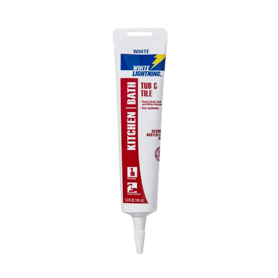 Picture of White Lightning Kitchen And Bath White Acrylic Latex Caulk Part# - W22000005