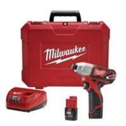 Picture of Milwaukee® Tool M12 1/4" Hex Impact Driver Kit Part# - 2462-22