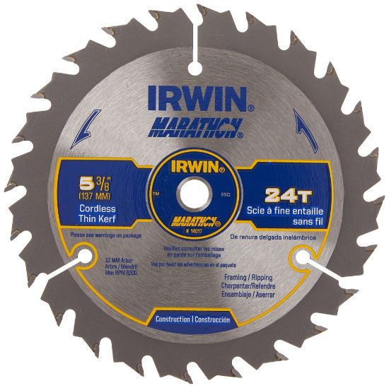 Picture of Irwin® 5-3/8In X 24T Framing/Ripping 10Mm Arbor - Carde Part# - 14017