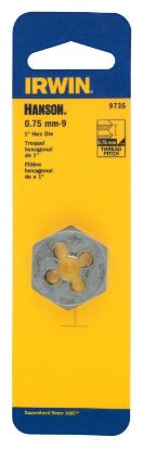 Picture of Irwin® Die 9Mm-.75 1 Hex Carded Part# - 9735