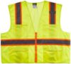 Picture of Mcr Safety Class 2 Poly Safety Vest3 Org/Silv Part# - Survlx3