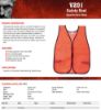 Picture of Mcr Safety Poly Mesh Safety Vest Orange Part# - V201