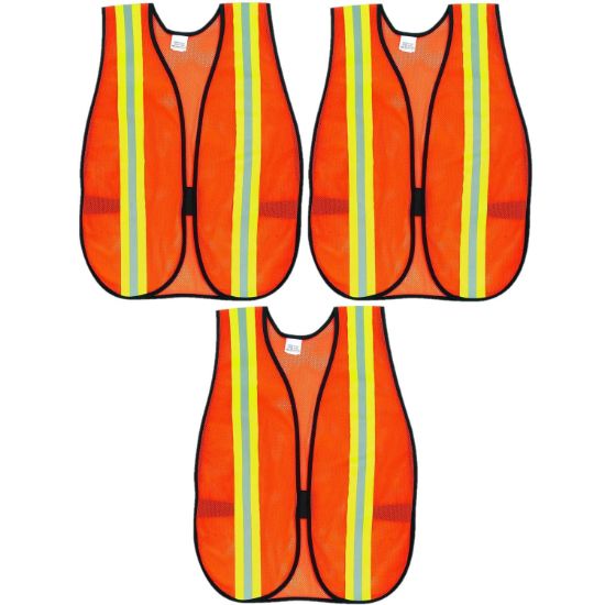 Picture of Mcr Safety Poly Mesh Safety Vest 2Lime/Silver Part# - V201R