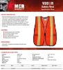 Picture of Mcr Safety Poly Mesh Safety Vest 2Lime/Silver Part# - V201R