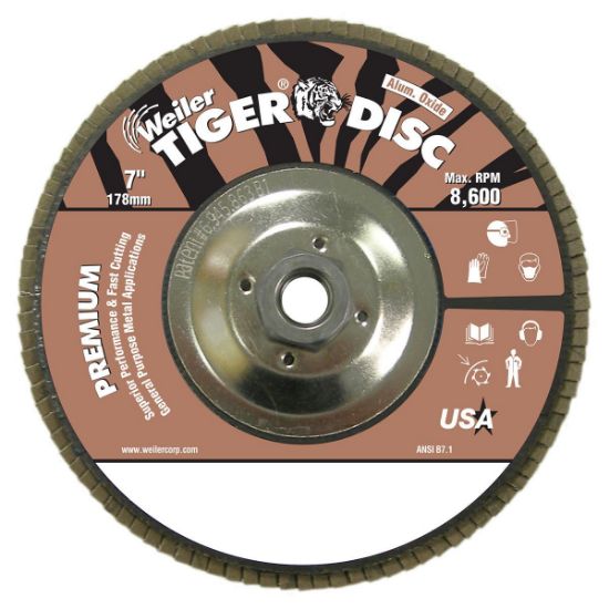 Picture of Weiler® Tiger Disc 7" 40Grit 5/8-11 Part# - 50633