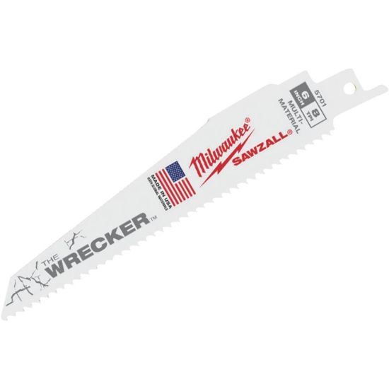 Picture of Milwaukee® Tool The Wrecker Mul-Mat Sawzall Blade 6" 7/11Tpi Part# - 48-01-7701