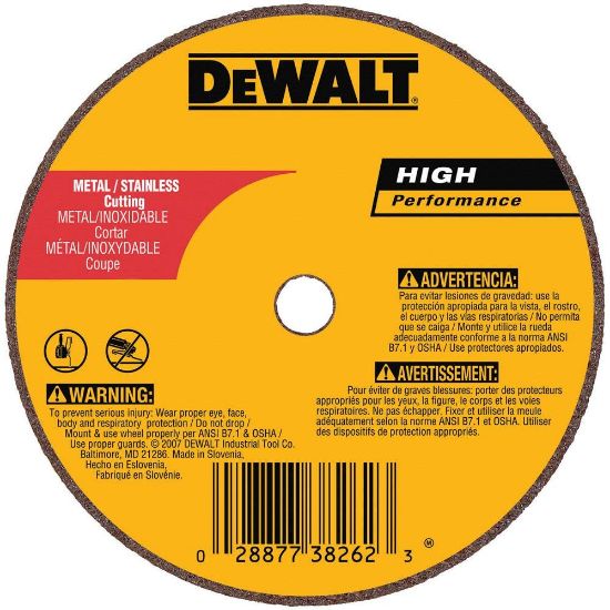 Picture of Dewalt® 3" X 1/8" X 1/4" A24R Grinding Wheel Part# - Dw8710