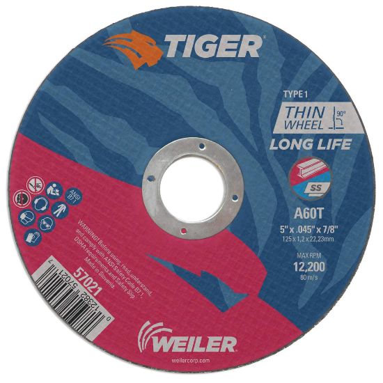 Picture of Weiler® 5 X 045 Tiger Ty1 C-O Whl  A60T  7/8 Ah Part# - 57021