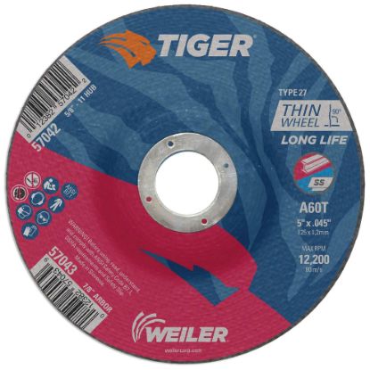 Picture of Weiler® 5 X 045 Tiger Ty27 C-Owhl  A60T  7/8 Ah Part# - 57043