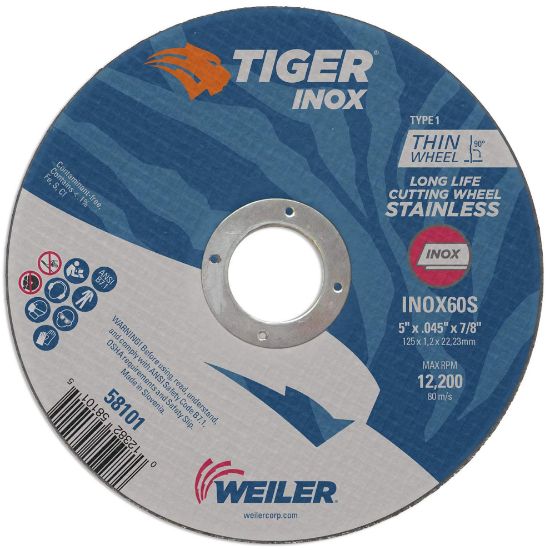 Picture of Weiler® 5 X 045 Tiger Inox Ty1C-O Whl  7/8 Ah Part# - 58101