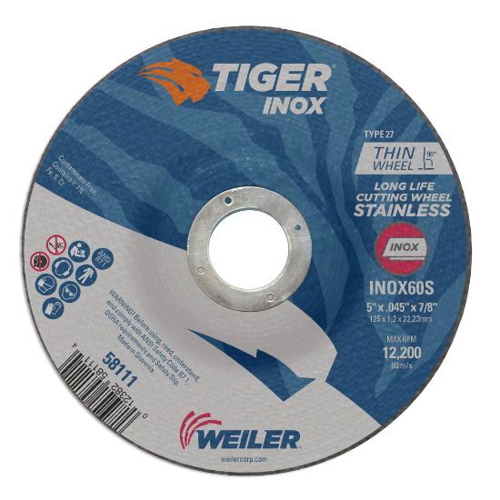 Picture of Weiler® 5 X 045 Tiger Inox Ty27C-O Whl  7/8 Ah Part# - 58111