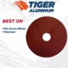 Picture of Weiler® 4-1/2" Tiger Aluminum Rfd 120 Grit  7/8" A.H. Part# - 60406