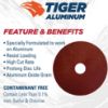 Picture of Weiler® 4-1/2" Tiger Aluminum Rfd 120 Grit  7/8" A.H. Part# - 60406