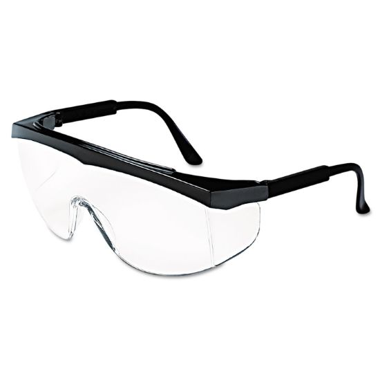 Picture of Mcr Safety Stratos Black Frame Clear Lens Safety Glass Part# - Ss110