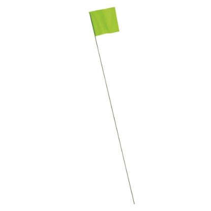 Picture of Irwin® 2.5"X3.5"X21" Lime Glo Stake Flags Part# - 64102