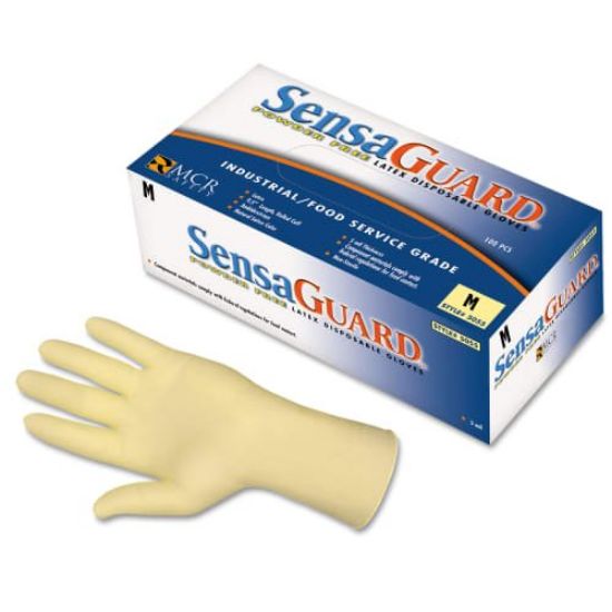 Picture of Mcr Safety Med. 5Mil Powder Free Latex Gloves Industrial Part# - 5055M