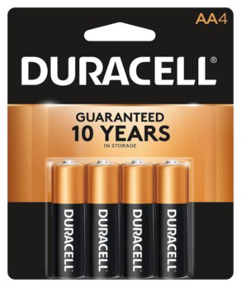 Picture of Duracell Coppertop Alkaline Batteries  Aa  4/Pk Part# - Durmn1500B4Z