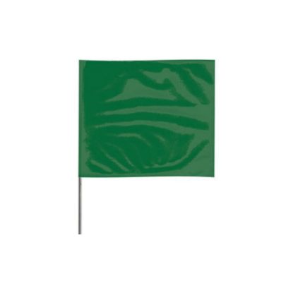 Picture of Presco 4"X5"X24" Wire Green Stake Flag Part# - 4524G