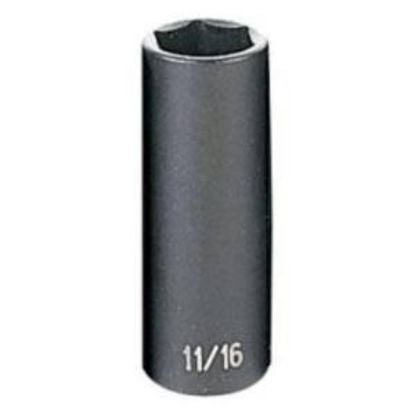 Picture of Grey Pneumatic 3/8" Drive X 11/16" Semi-Deep Part# - 1022Sd