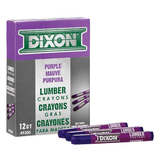 Picture of Dixon Ticonderoga 493 Purple Lumber Crayons Part# - 49300