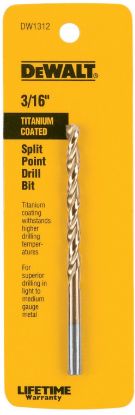 Picture of Dewalt® 3/16" Titanium Drill Bit Part# - Dw1312