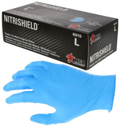 Picture of Mcr Safety Xlrg 4 Mil Nitrishield Disposable Glove Pdr Free Part# - 6015Xl