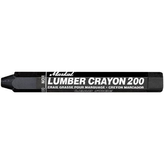 Picture of Markal® #200 Lumber Crayons  Black Part# - 80353