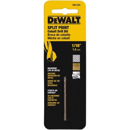 Picture of Dewalt® 1/16" Cobalt Split Drillbit Part# - Dw1204