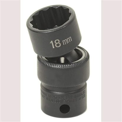 Picture of Grey Pneumatic 3/8" Drive X 18Mm Standard Universal- 12 Point Part# - 1118Um