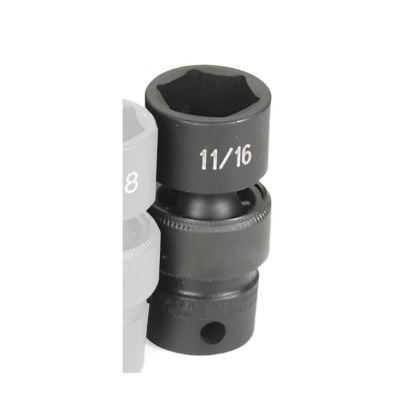 Picture of Grey Pneumatic 3/8" Drive X 11/16" Standard Universal Part# - 1022U