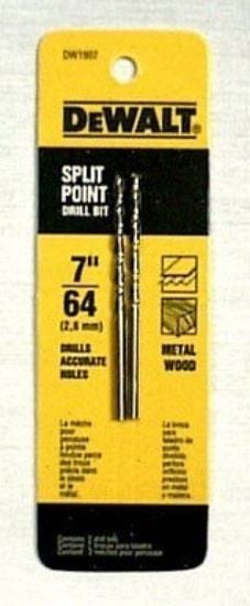 Picture of Dewalt® 7/64" Split Point Drillbit Part# - Dw1907