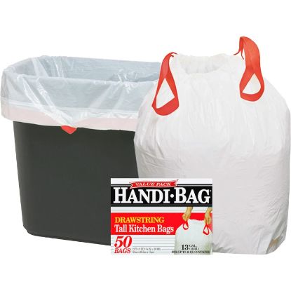 Picture of Handi-Bag Wbihab6Dk50 Liner 13Gl Drwst 50/Bx Wh Part# - Wbihab6Dk50